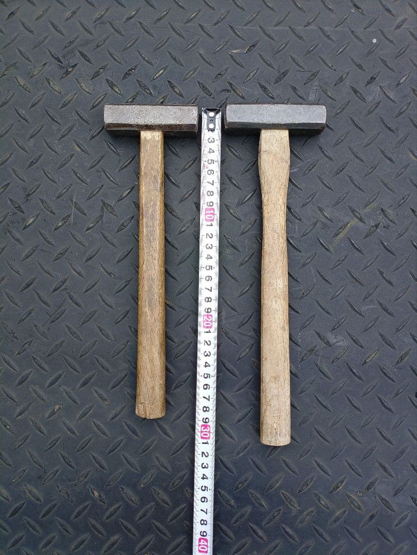 Japanese Genno Hammer Set of 2 Wooden Handle Carpenter Tools Kanazuchi Pre-owned Japanese Genno Hammer Set of 2 Wooden Handle Carpenter Tools Kanazuchi Pre-owned