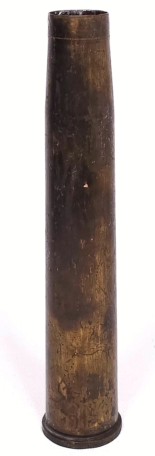 Vtg 1943 40MM M25 Brass Trench Art EMPTY Artillery Shell Military Display Decor2