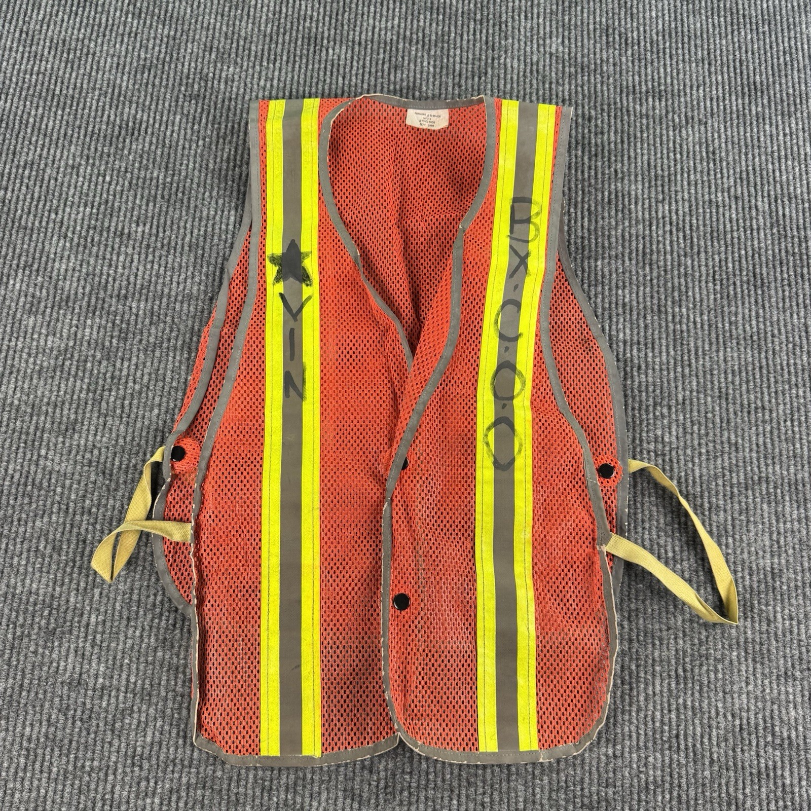 Vintage NYCTA MTA Safety Vest 1989 Orange Reflective Mesh NYC Transit Subway