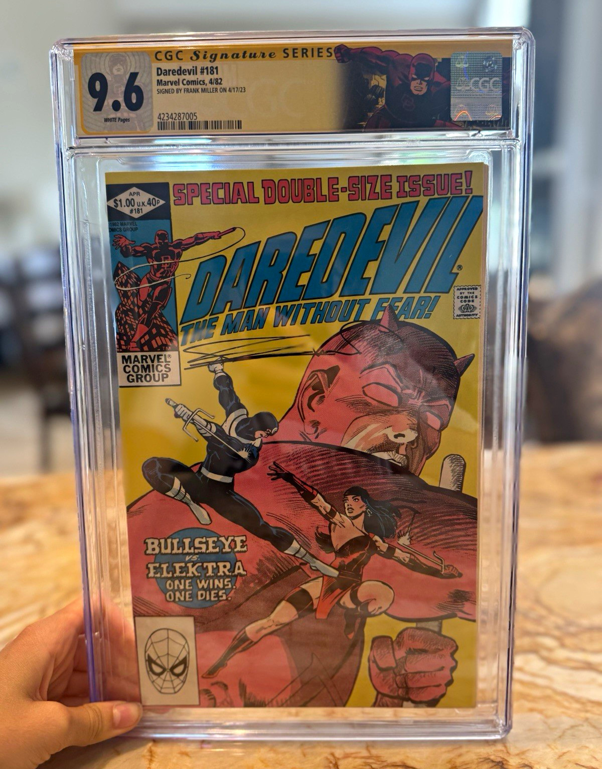 Marvel Daredevil #181 (1981) CGC 9.6 Bronze Age Signature Series Frank Miller