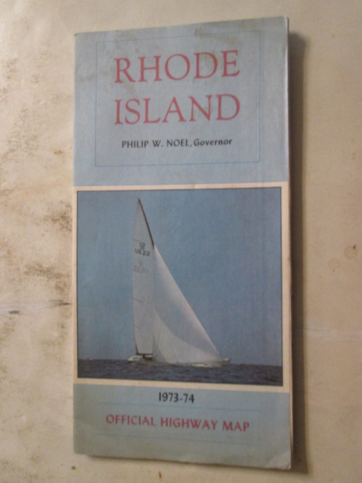 Official Highway Road Map of Rhode Island 1973-74
