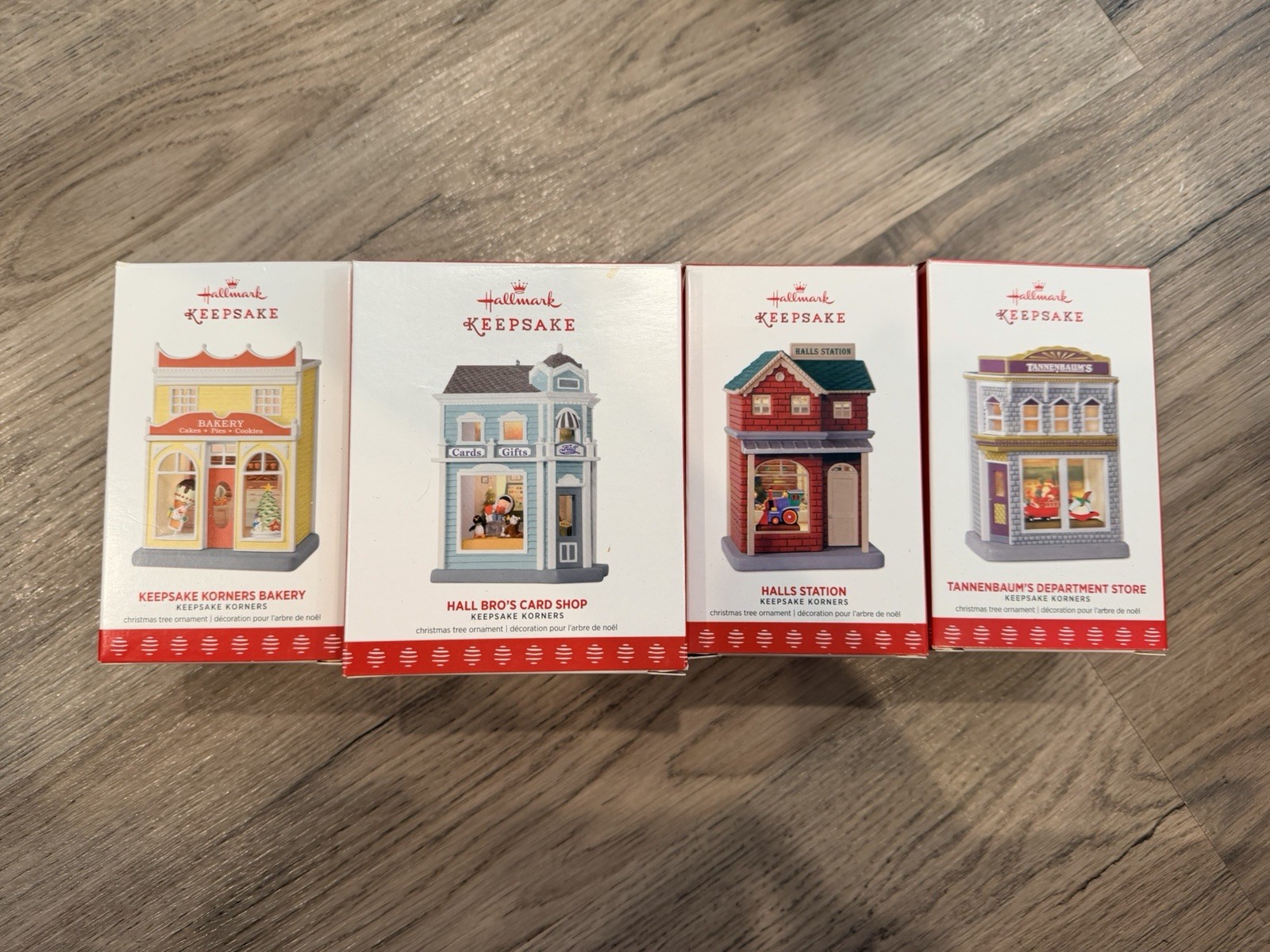 2017 Hallmark Keepsake Korners Ornament Set of 4 Complete Don Palmiter Boxes