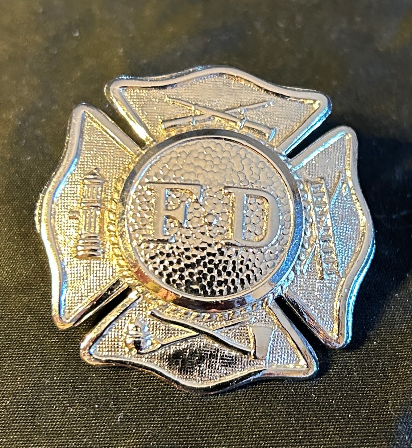 Vintage fire department hat badge generic fire dept. NOS Vintage fire department hat badge generic fire dept. NOS