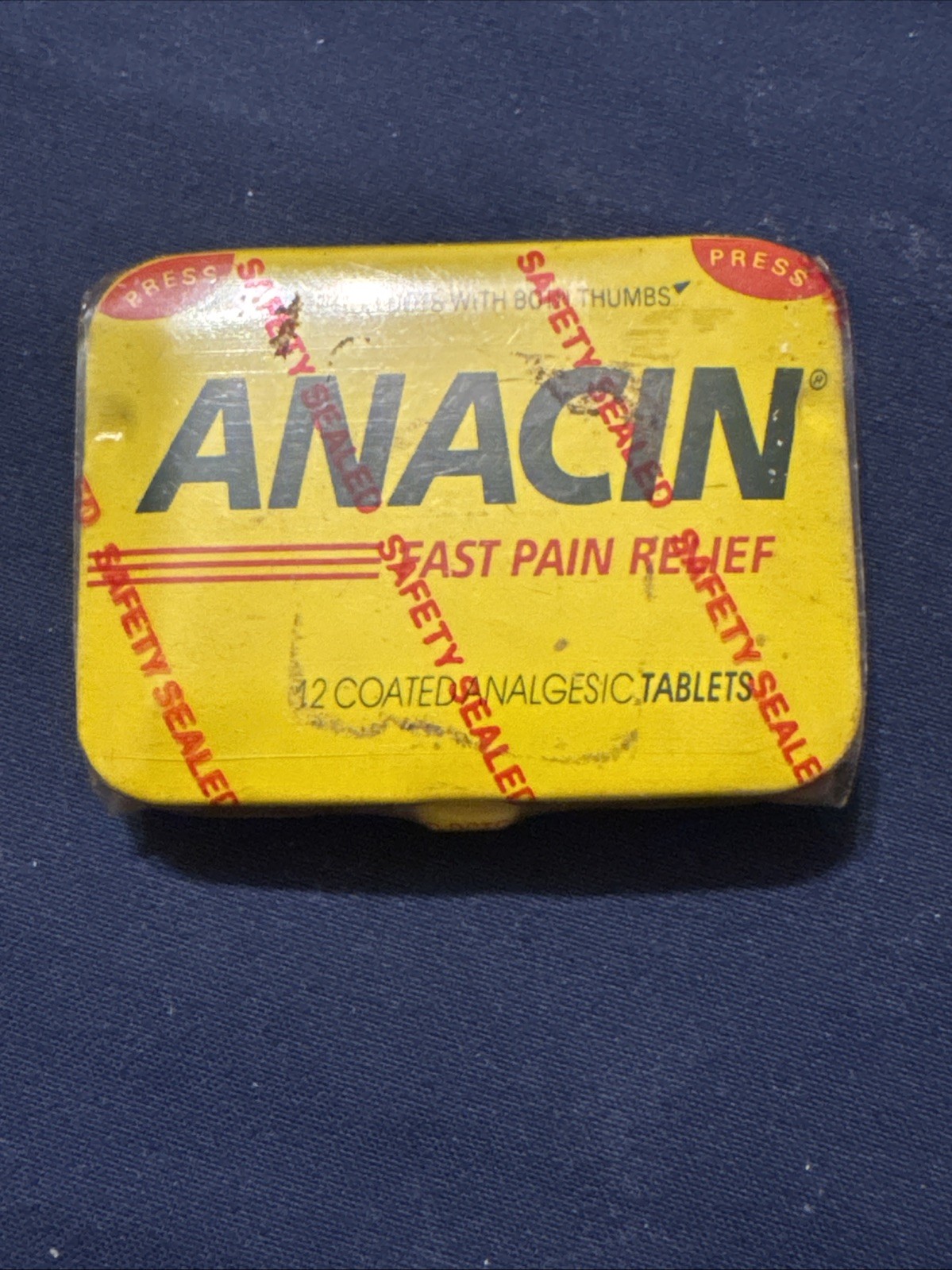 Vintage 1990’s Anacin Tin, New Old Stock Vintage 1990’s Anacin Tin, New Old Stock
