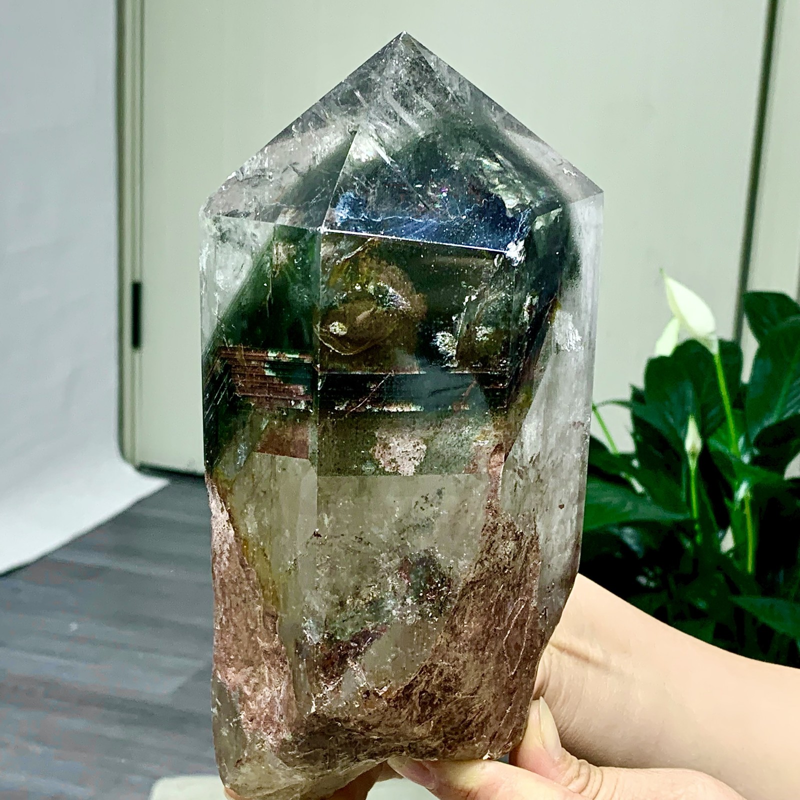 4.7LB Natural high-quality green ghost water crystal original mineral healing