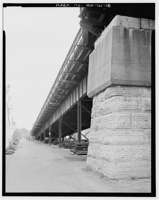 Saint Paul Minnesota 1992 Selby Avenue Bridge Short Line Railways trestle pier