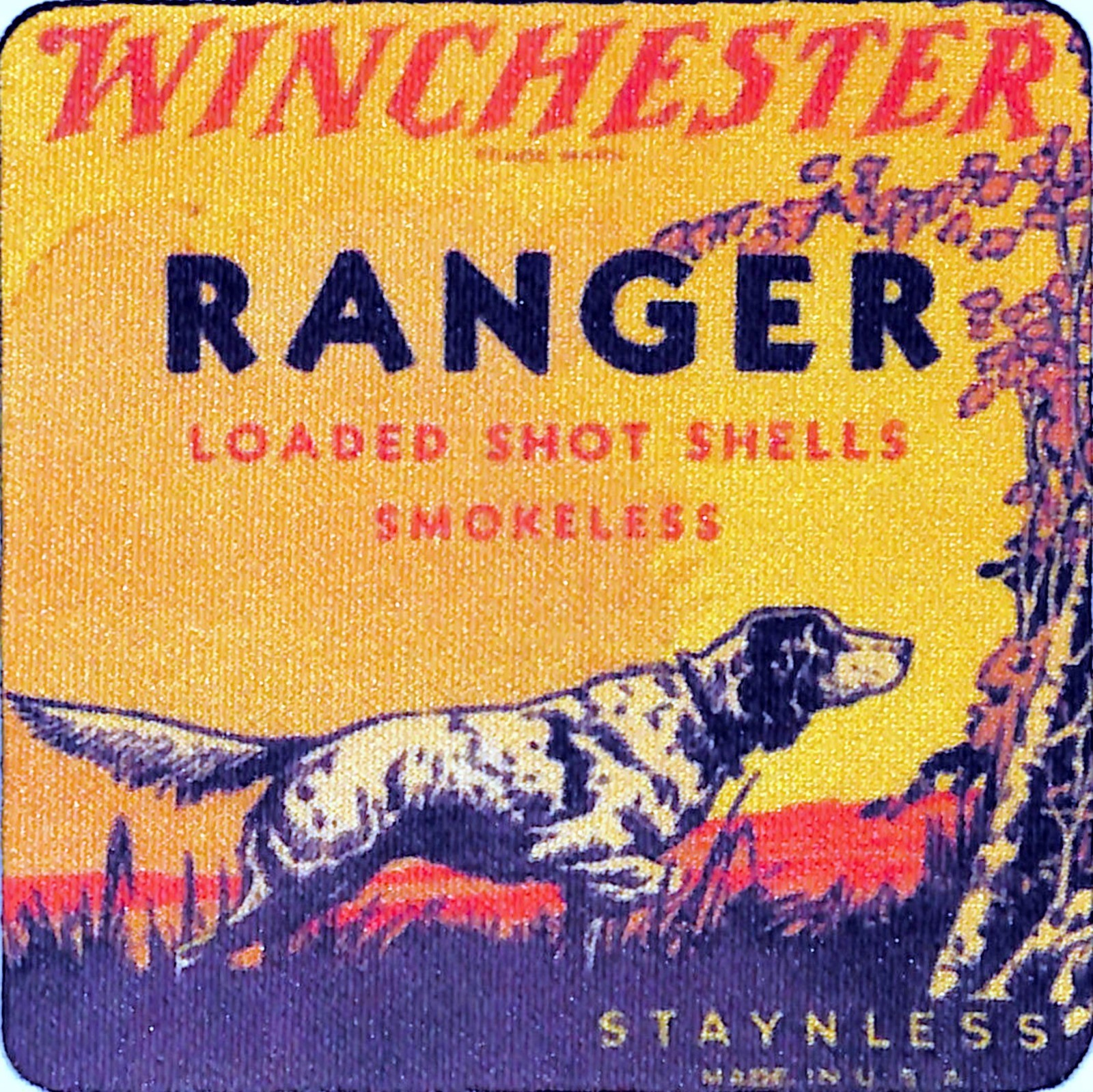 Winchester Ranger - Vintage Style Shot Shell Ammo Box COASTER - Bird Dog