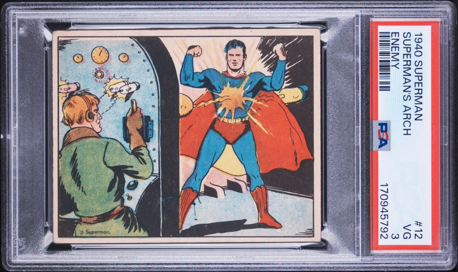 1940 Superman #12 SUPERMAN'S ARCH ENEMY - PSA 3 - LEX LUTHOR RC - FRESHLY GRADED