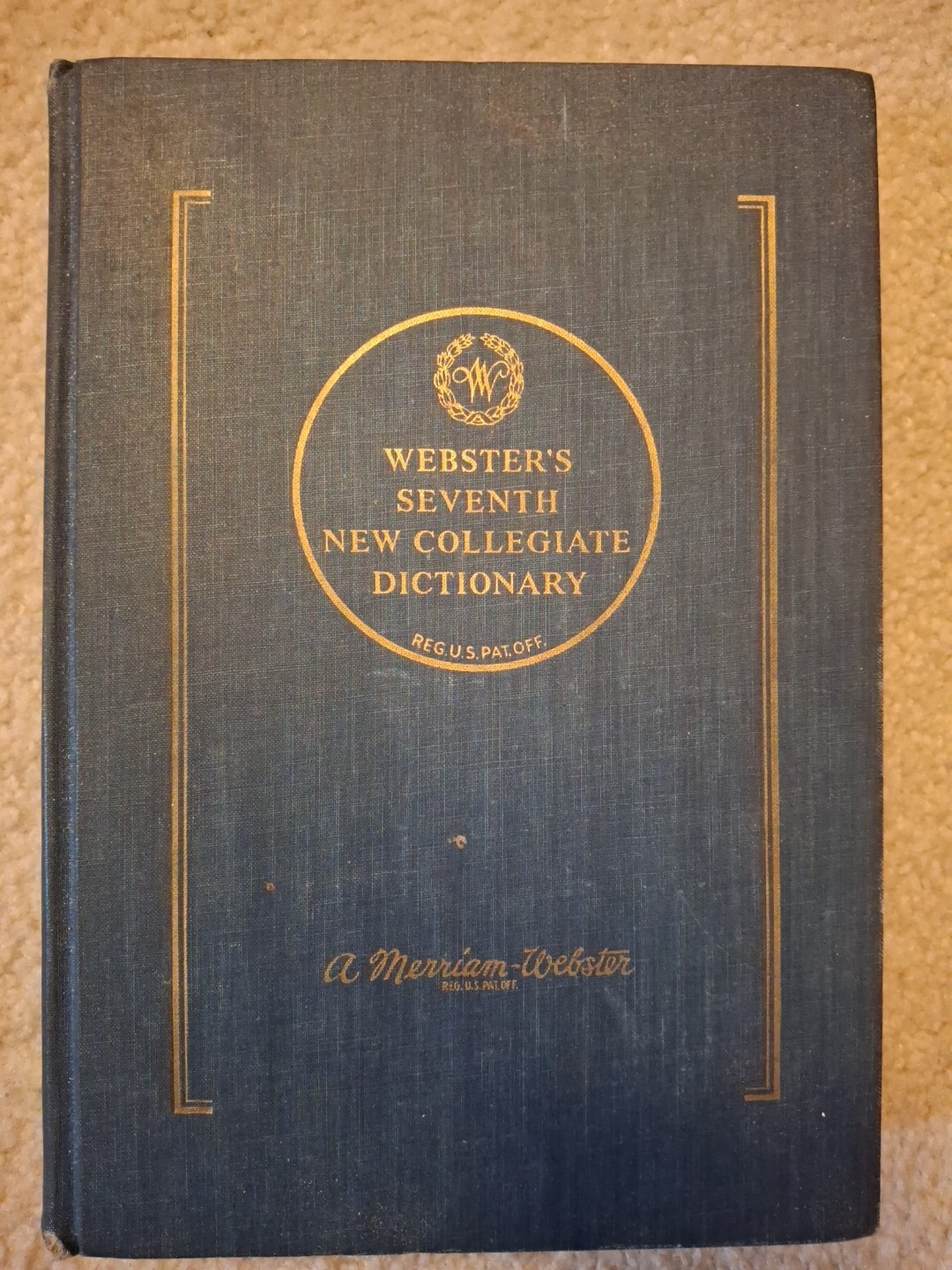 Webster's Seventh New Collegiate Dictionary 1963 Hardcover with Finger Tabs
