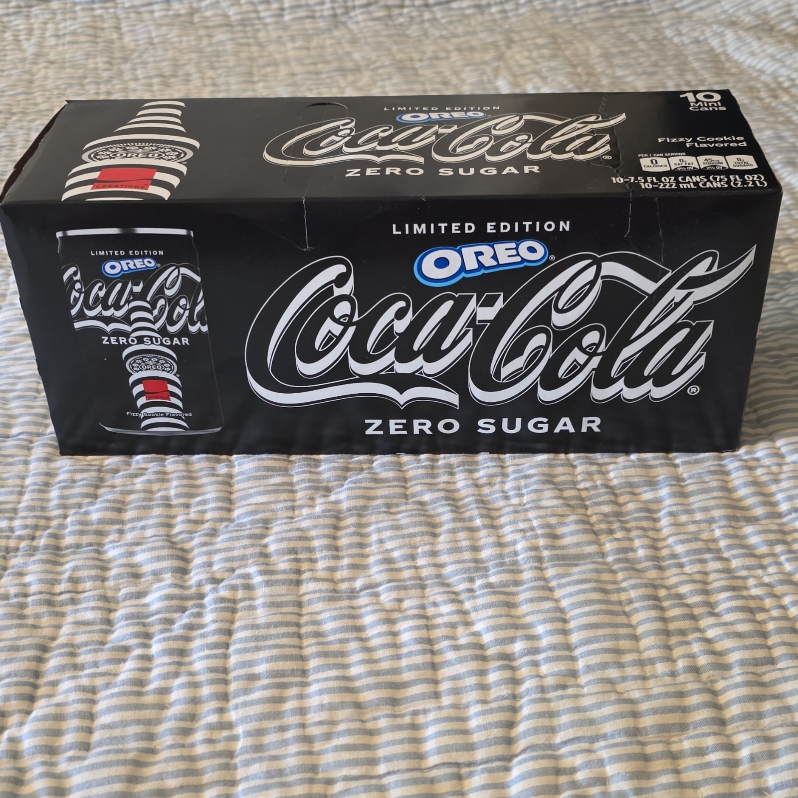Coca-Cola Zero Sugar Limited Edition Oreo Fizzy Cookie Flavor Mini Cans 10 Pack