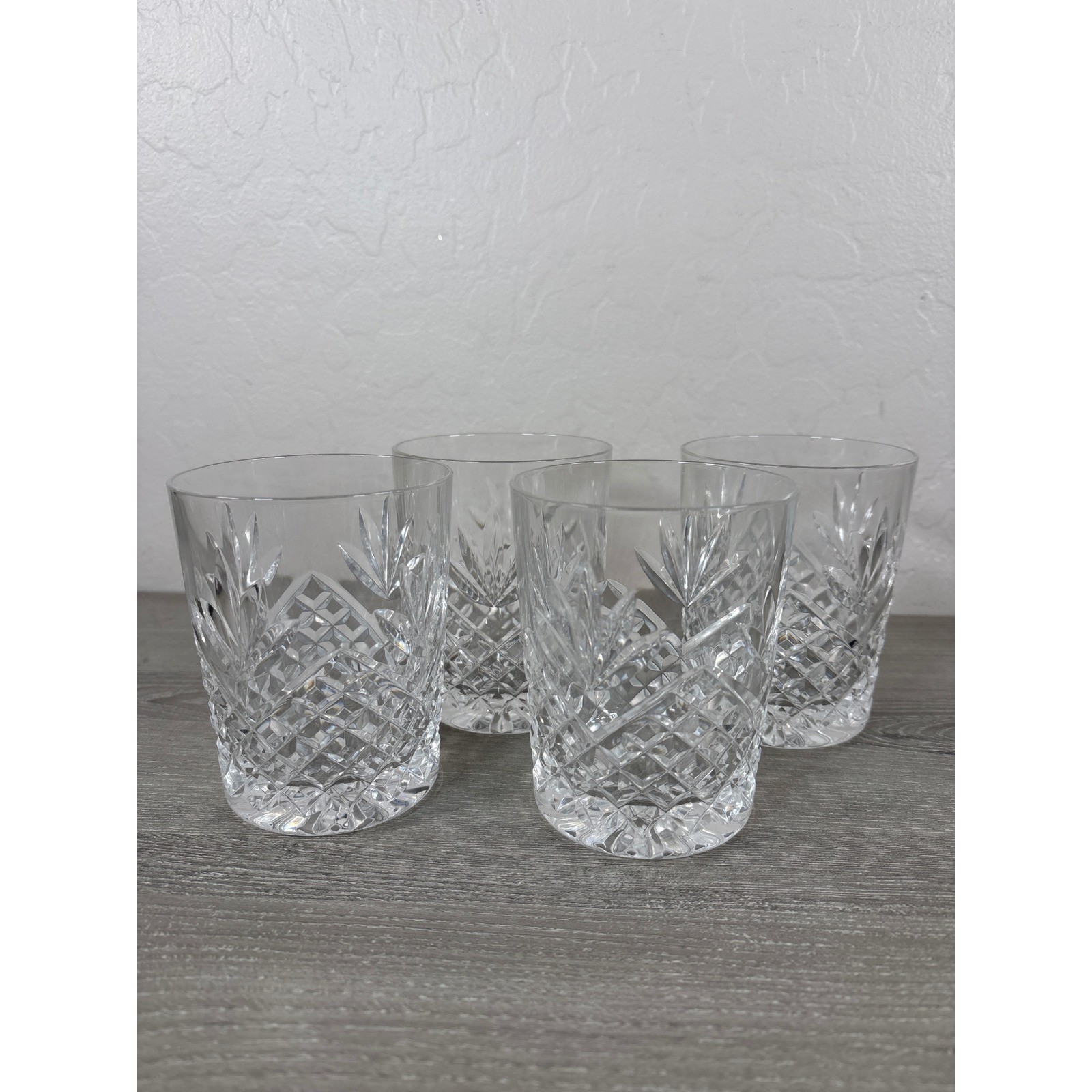 Waterford Lismore Double Old Fashioned Glasses Set of 4 Crystal Whiskey Tumblers Waterford Lismore Double Old Fashioned Glasses Set of 4 Crystal Whiskey Tumblers