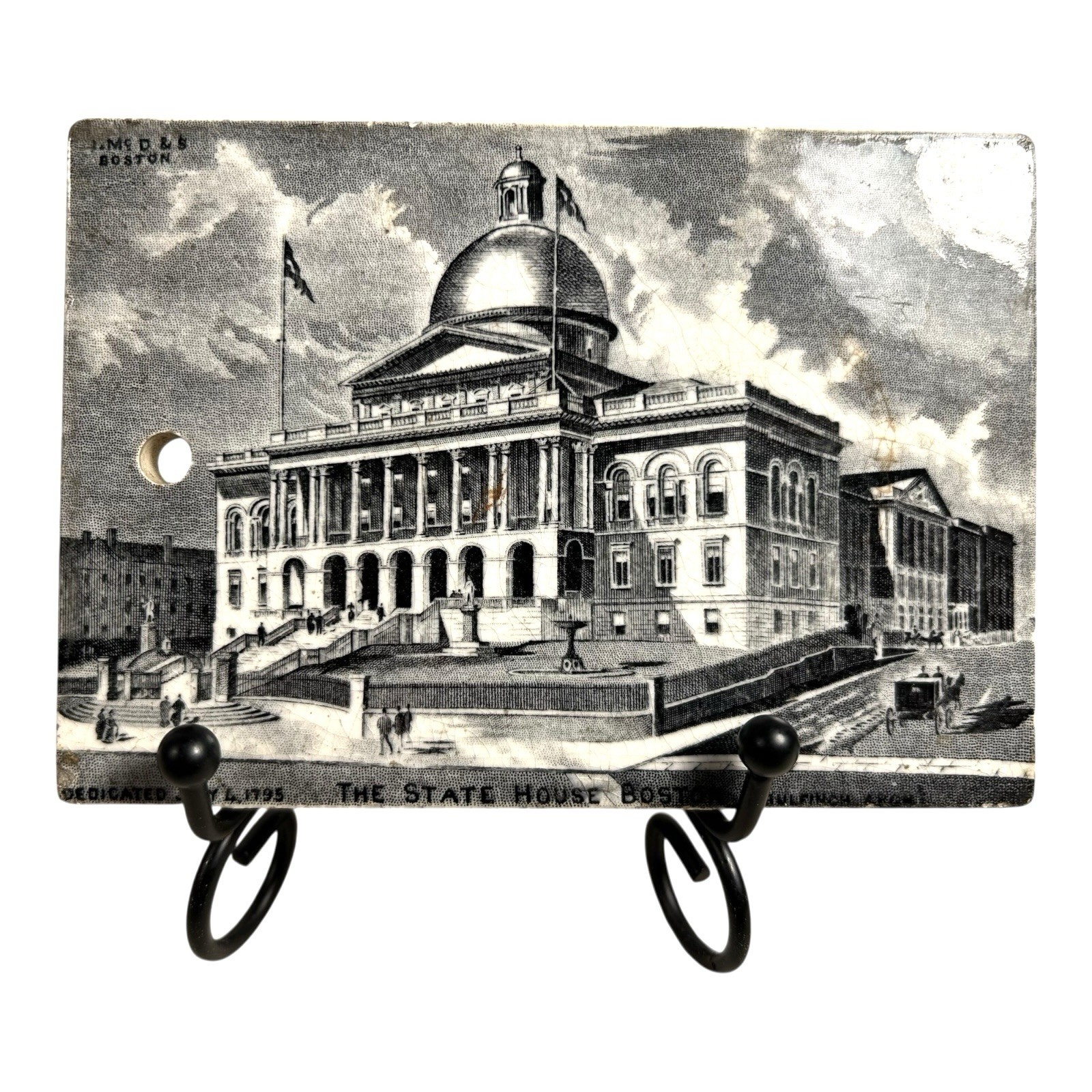 Antique Wedgwood 1895 Calendar Advertising The State House Boston Antique Wedgwood 1895 Calendar Advertising The State House Boston