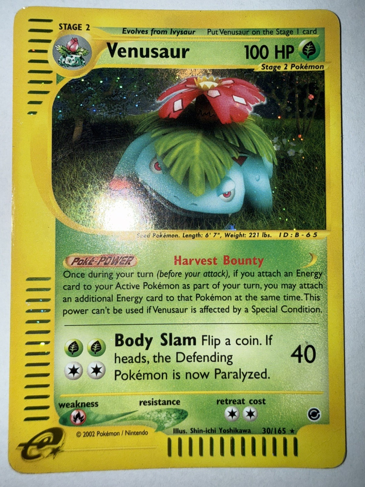 Pokemon Venusaur Holo Expedition 30/165 WITC Rare