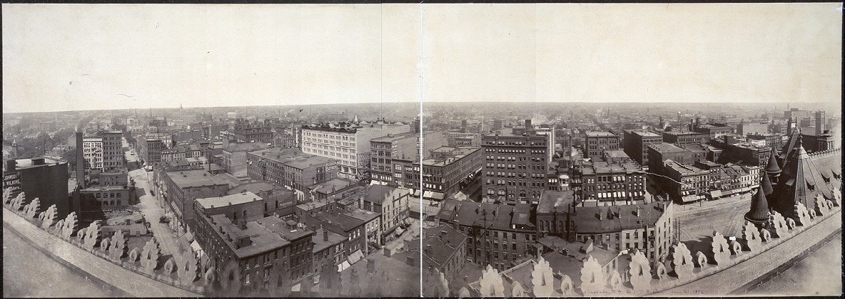 Photo:Buffalo New York 1896 panoramic cityscape downtown skyline