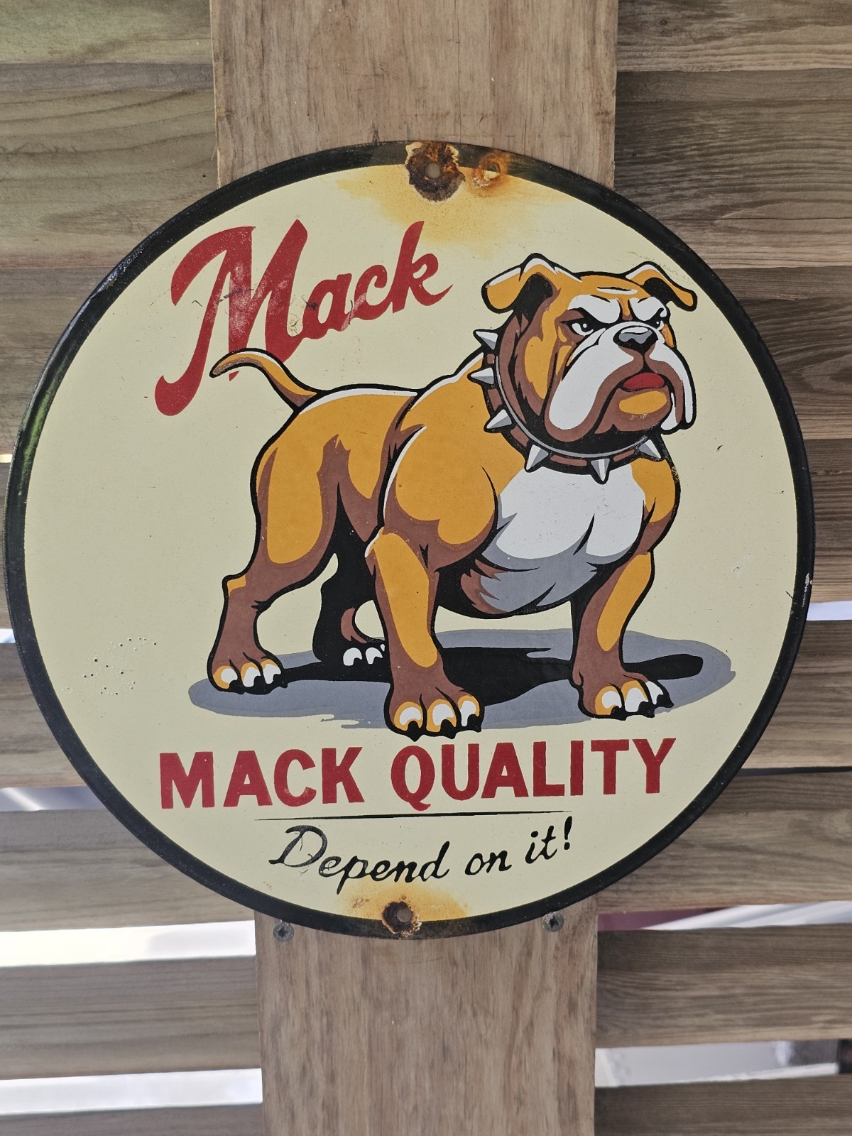 VINTAGE 1950'S MACK DIESEL TRUCKS PORCELAIN SIGN 12 VINTAGE 1950'S MACK DIESEL TRUCKS PORCELAIN SIGN 12