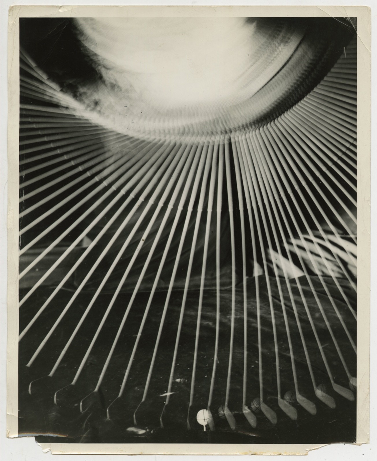 Vintage 1938 Harold Edgerton Silver Print Photograph of Bobby Jones' Golf Swing
