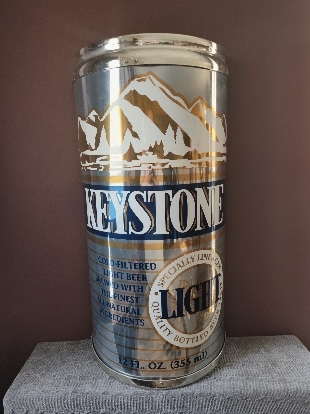 Vintage Keystone Light Can  27-inch Tall Collectible Sign Display