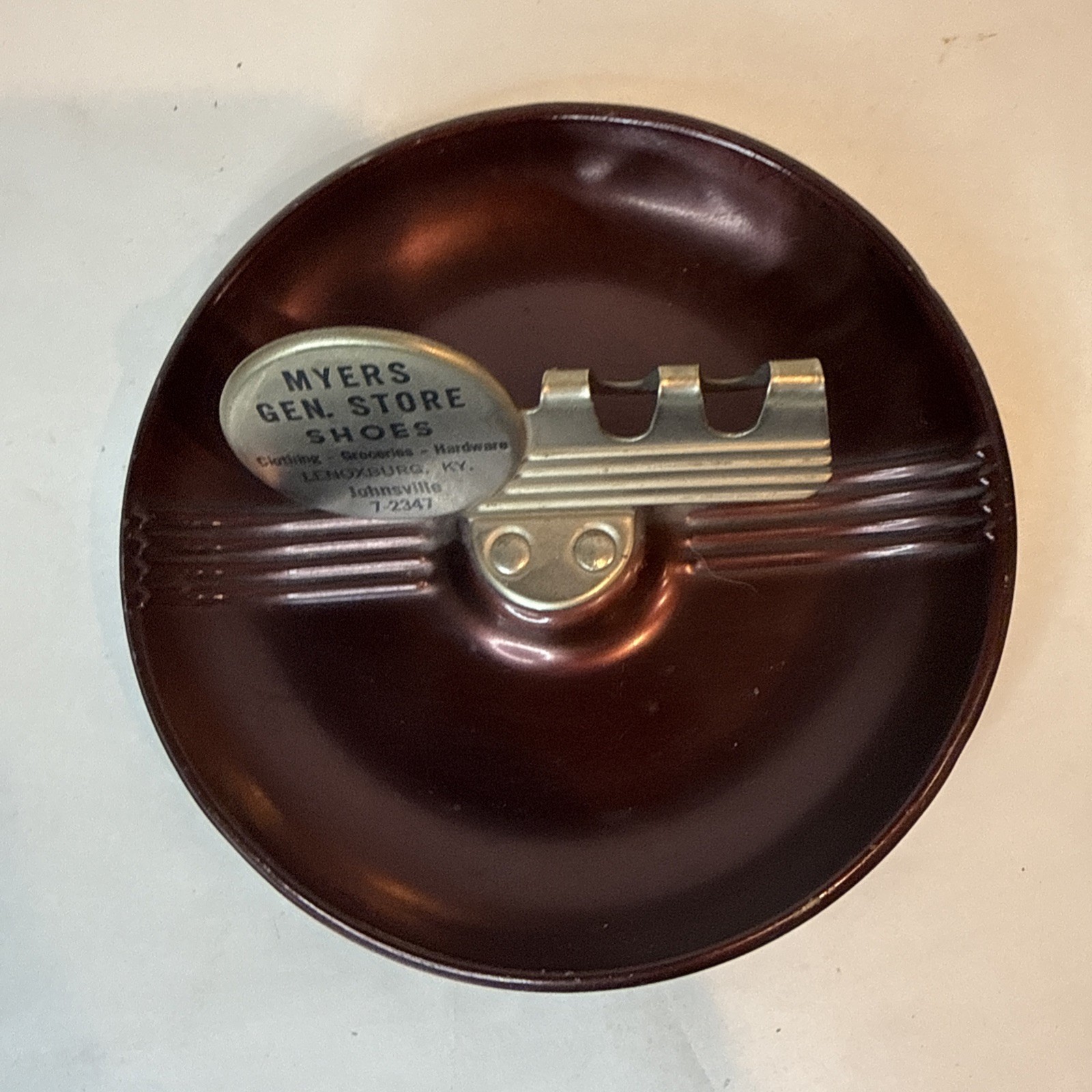 Vintage Myers General Store Ashtray Lenoxburg - Johnsville Ky Bracken Co Ky
