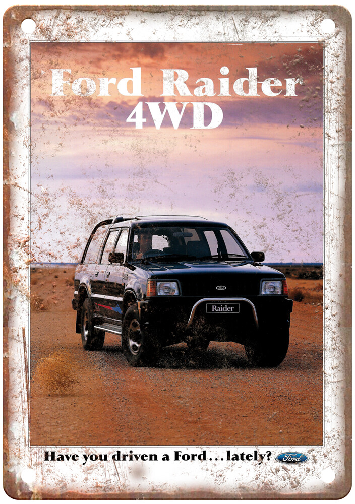 Vintage 1991 Ford Raider C1 Ad Retro Look Metal Sign A9262 Vintage 1991 Ford Raider C1 Ad Retro Look Metal Sign A9262