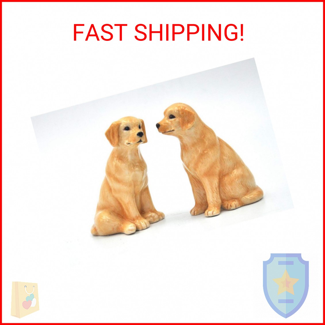 Cosmos Gifts 20769 Yellow Labrador Salt and Pepper Shakers