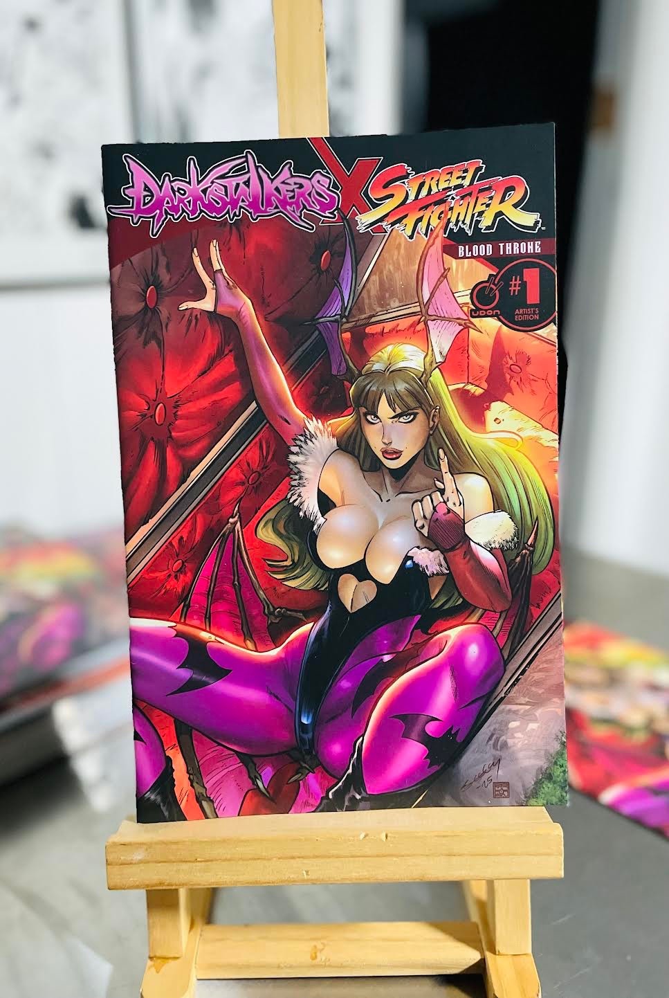 Darkstalkers X Street Fighter: Blood Throne(virgin book - ie: no treat