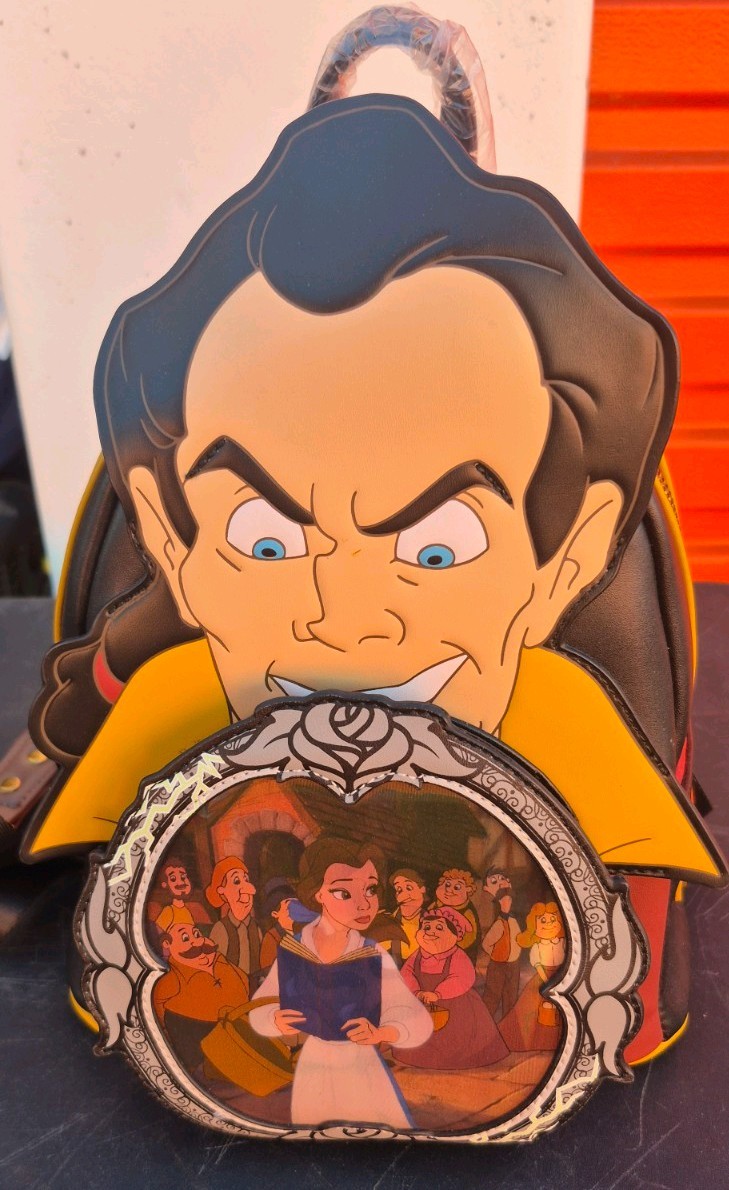 DISNEY Loungefly Mini Backpack Lenticular Scene GASTON of BEAUTY & BEAST NwT DISNEY Loungefly Mini Backpack Lenticular Scene GASTON of BEAUTY & BEAST NwT