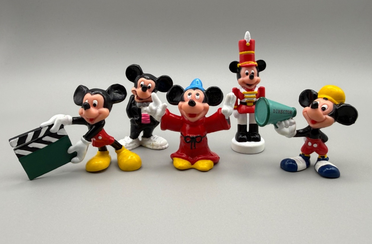 Vintage 1980s Lot of 5 Disney Applause Mickey Mouse Figures