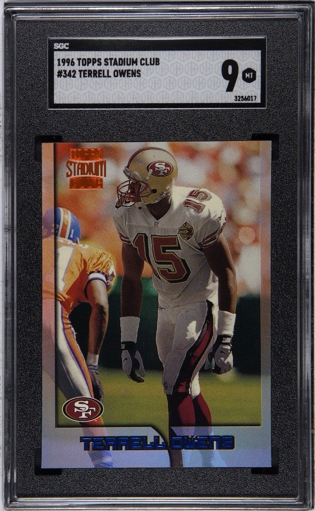 1996 TOPPS STADIUM CLUB #342 TERRELL OWENS SGC 9