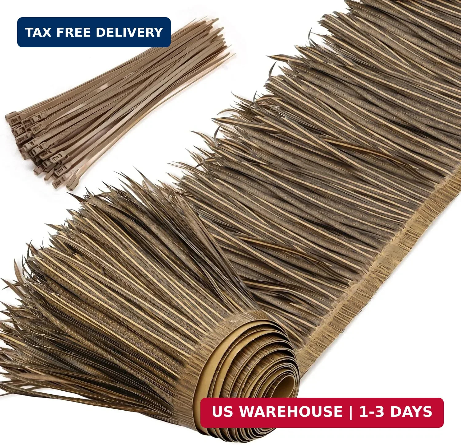 Palm Thatch Roll Palm Thatch Runner Roll Mexican Style Straw Roof Panels Tiki Hu