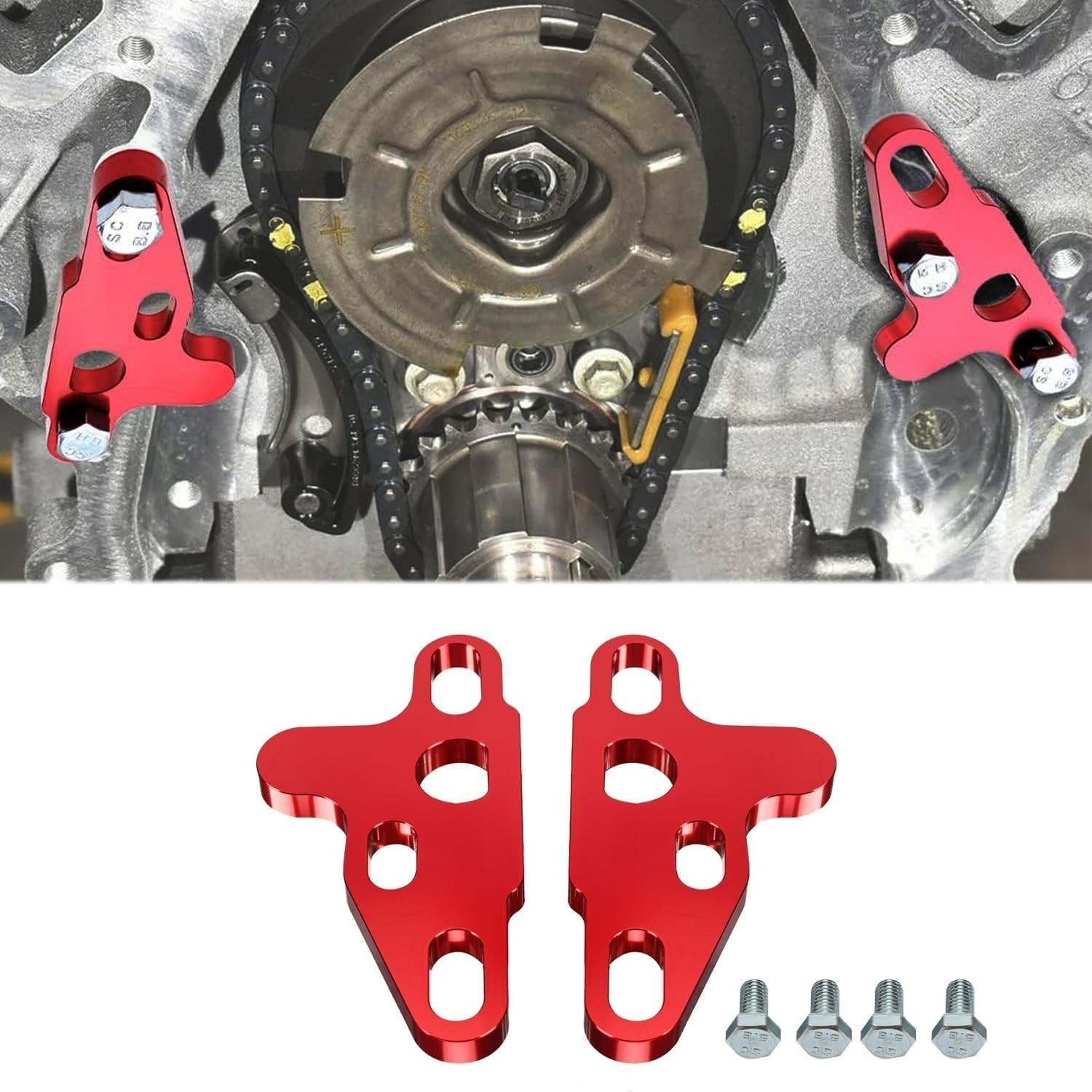 2Pcs Oil Pump Alignment Tool,Billet Aluminium Oil Pump Guide Kit Tool Cam RED 2Pcs Oil Pump Alignment Tool,Billet Aluminium Oil Pump Guide Kit Tool Cam RED