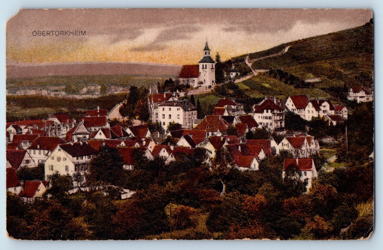 Stuttgart Baden-Württemberg Germany Postcard Oberturkheim General View c1910