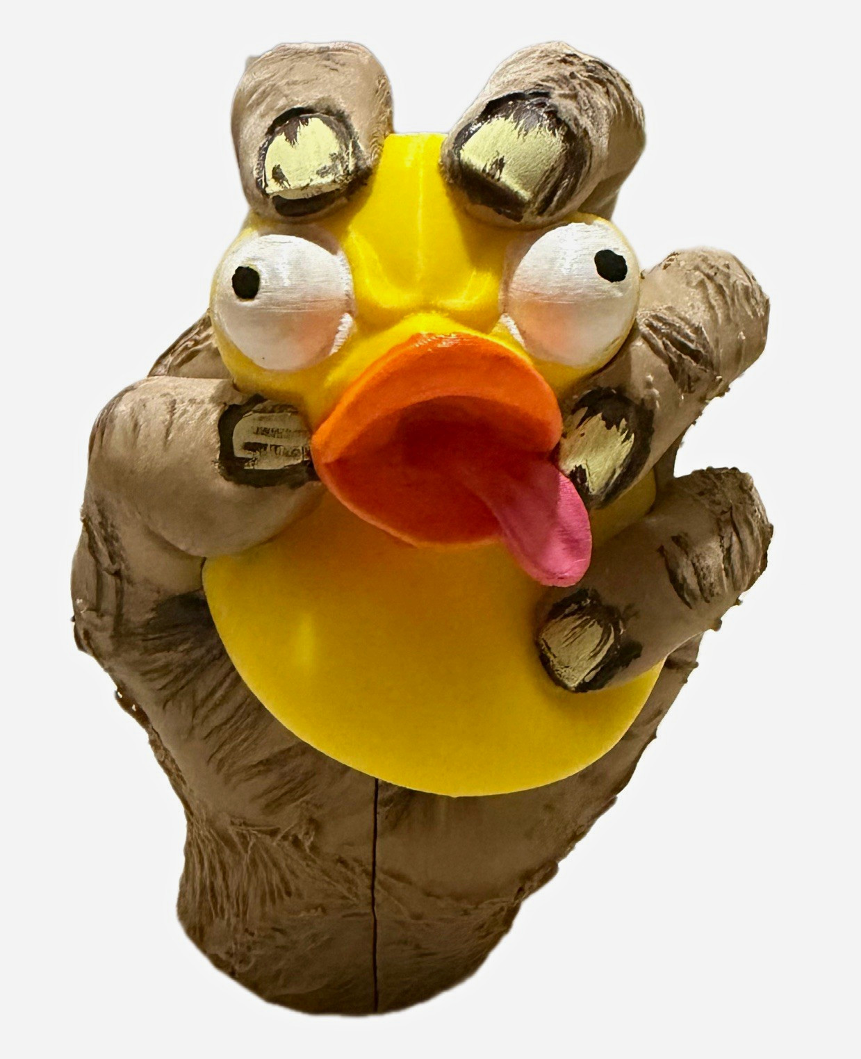 3D Sasquatch Hand Squishing Yellow Rubber Ducky Ford Bronco Bucked Ducked 3D Sasquatch Hand Squishing Yellow Rubber Ducky Ford Bronco Bucked Ducked