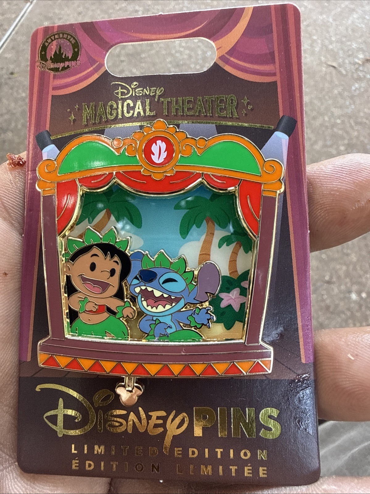 Disney Parks 2026 Magical Theater Lilo And Stitch Slider LE Pin New