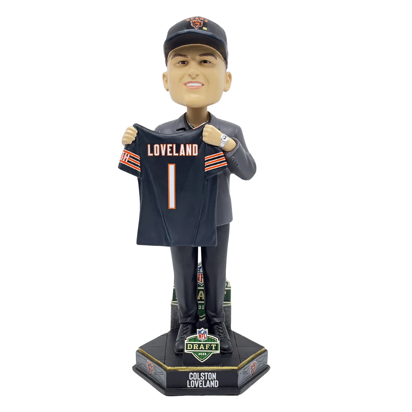 Colston Loveland Chicago Bears 2025 NFL Draft Pick Bobblehead NFL Football Colston Loveland Chicago Bears 2025 NFL Draft Pick Bobblehead NFL Football