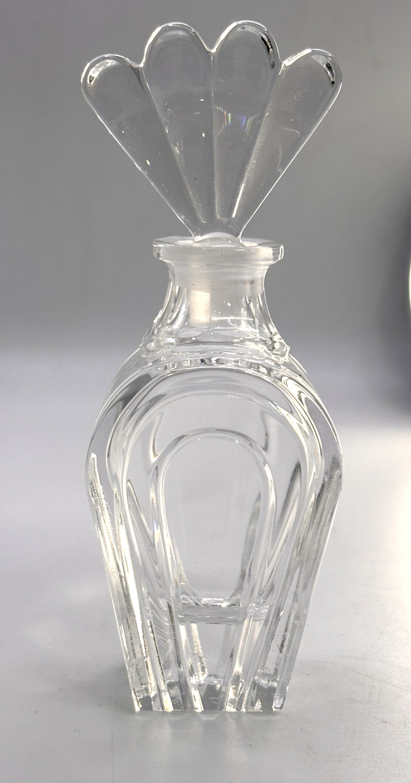 Colle Crystal Vintage 1990s Art Deco Style Perfume Bottle Made in Italy