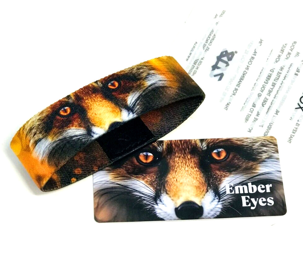 ZOX **EMBER EYES** Silver Large Strap Wristband w/Card FOX