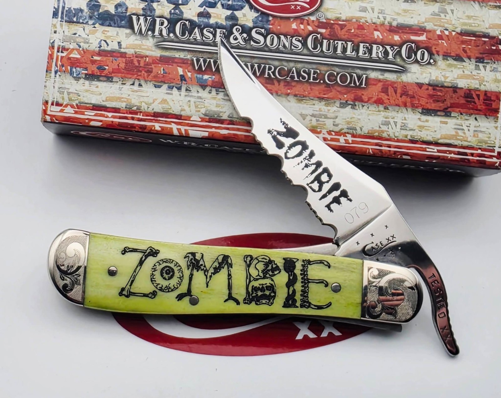 2013 Case XX SFO Shepherd Hills Exclusive Zombie Russlock Scrolled/Numbered 2013 Case XX SFO Shepherd Hills Exclusive Zombie Russlock Scrolled/Numbered