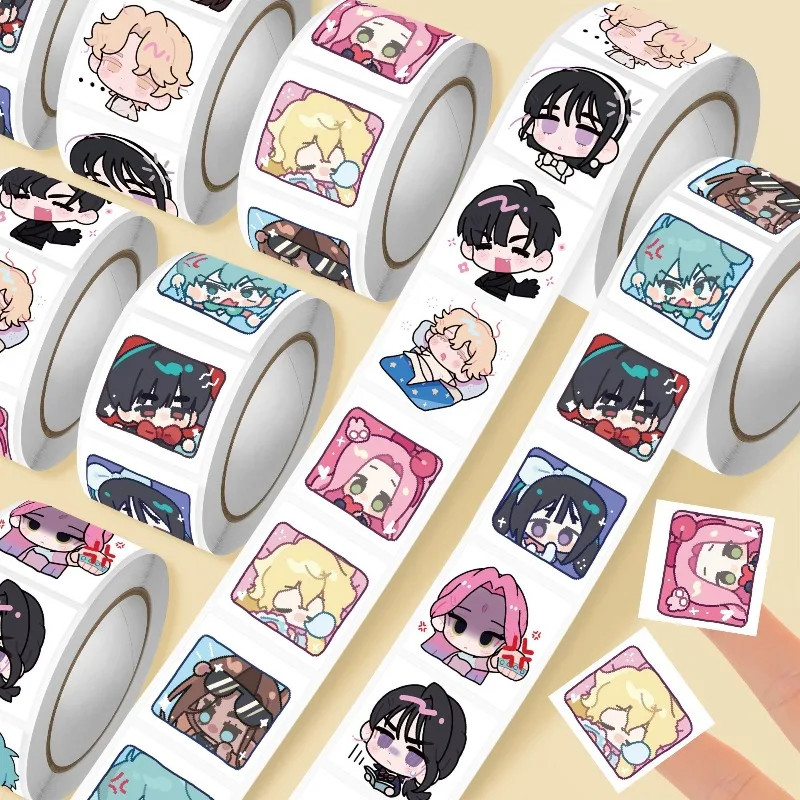 500PCS Roll Alien Stage Cute Q Version Mizi Sua Till Ivan Hyuna Luka Sticker