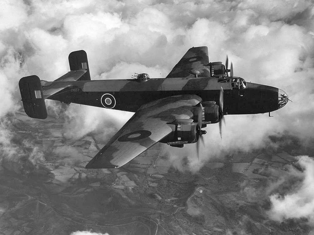 Handley Page Halifax, a British four-engine heavy bomber Second War Photo Collec Handley Page Halifax, a British four-engine heavy bomber Second War Photo Collec