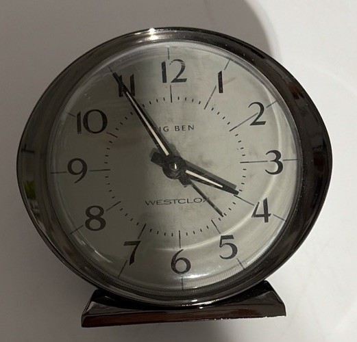 Westclox Big Ben Brushed Chrome Alarm Clock - Glow In The Dark Hands