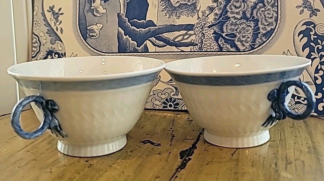 Royal Copenhagen Blue Fan Demitasse Cups Vintage Porcelain 2 Arnold Krog 1909 Royal Copenhagen Blue Fan Demitasse Cups Vintage Porcelain 2 Arnold Krog 1909