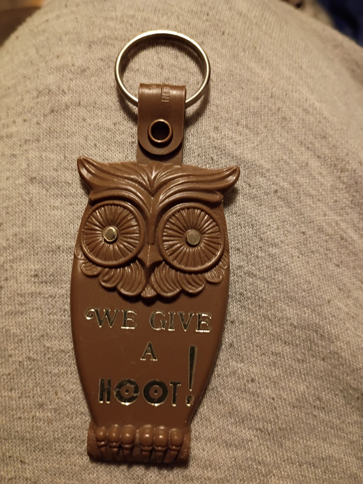 Vintage owl key chain houtzdale pa. Bob Thomas garage