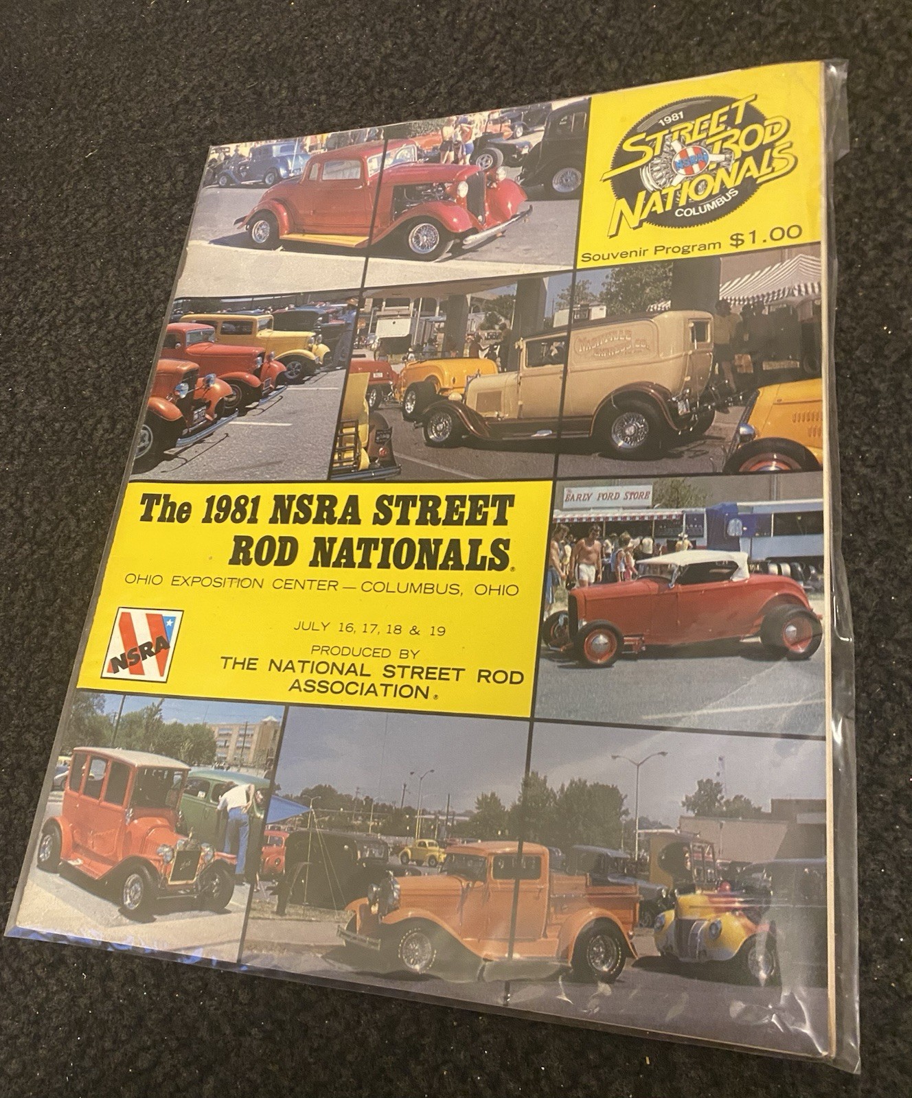 1981 NSRA STREET ROD NATIONALS PROGRAM COLUMBUS OHIO MUSCLE CARS W INSERT *