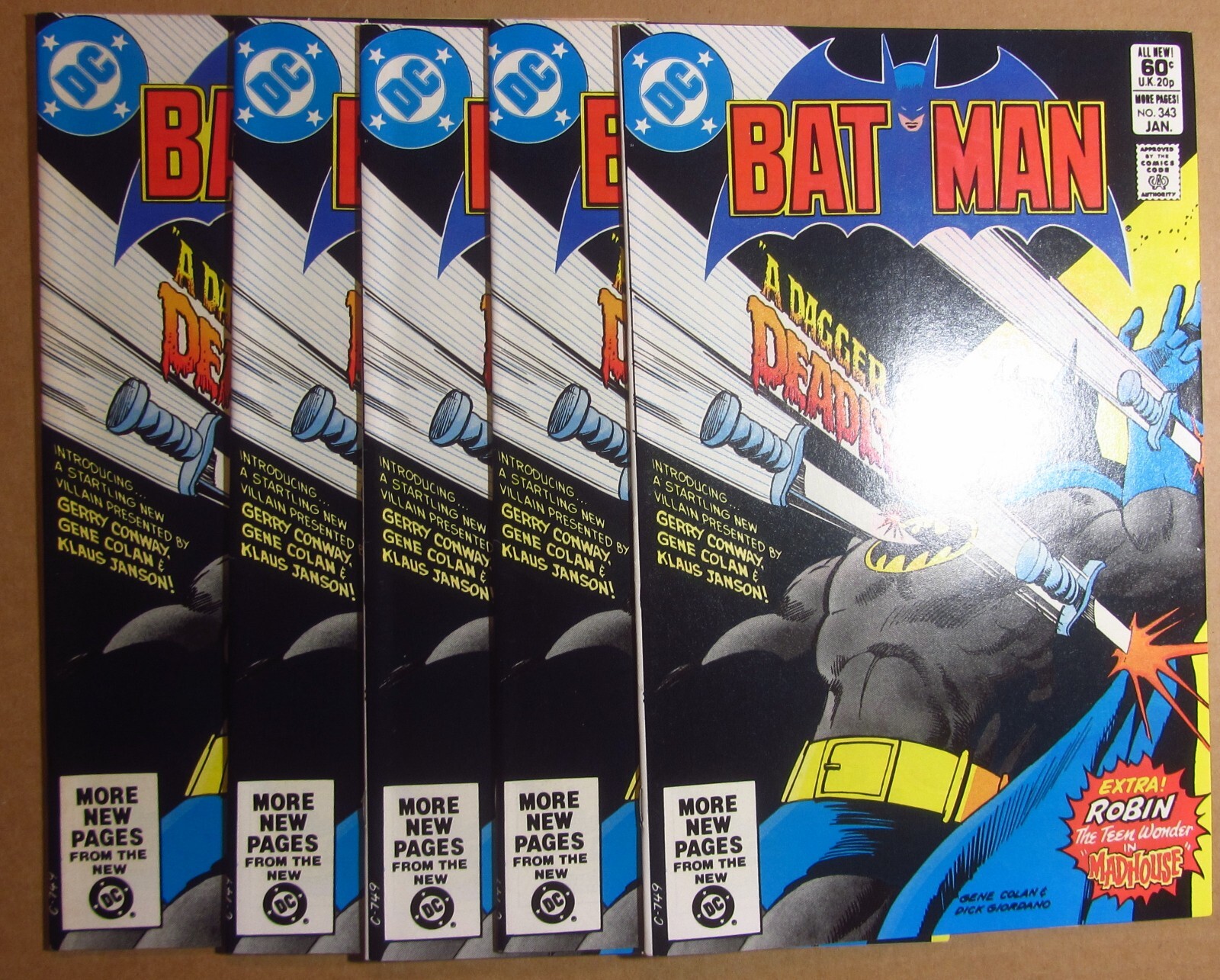 Batman #343 NM- to NM+ (1 comic) Dealer backstock, never been on newsstand
