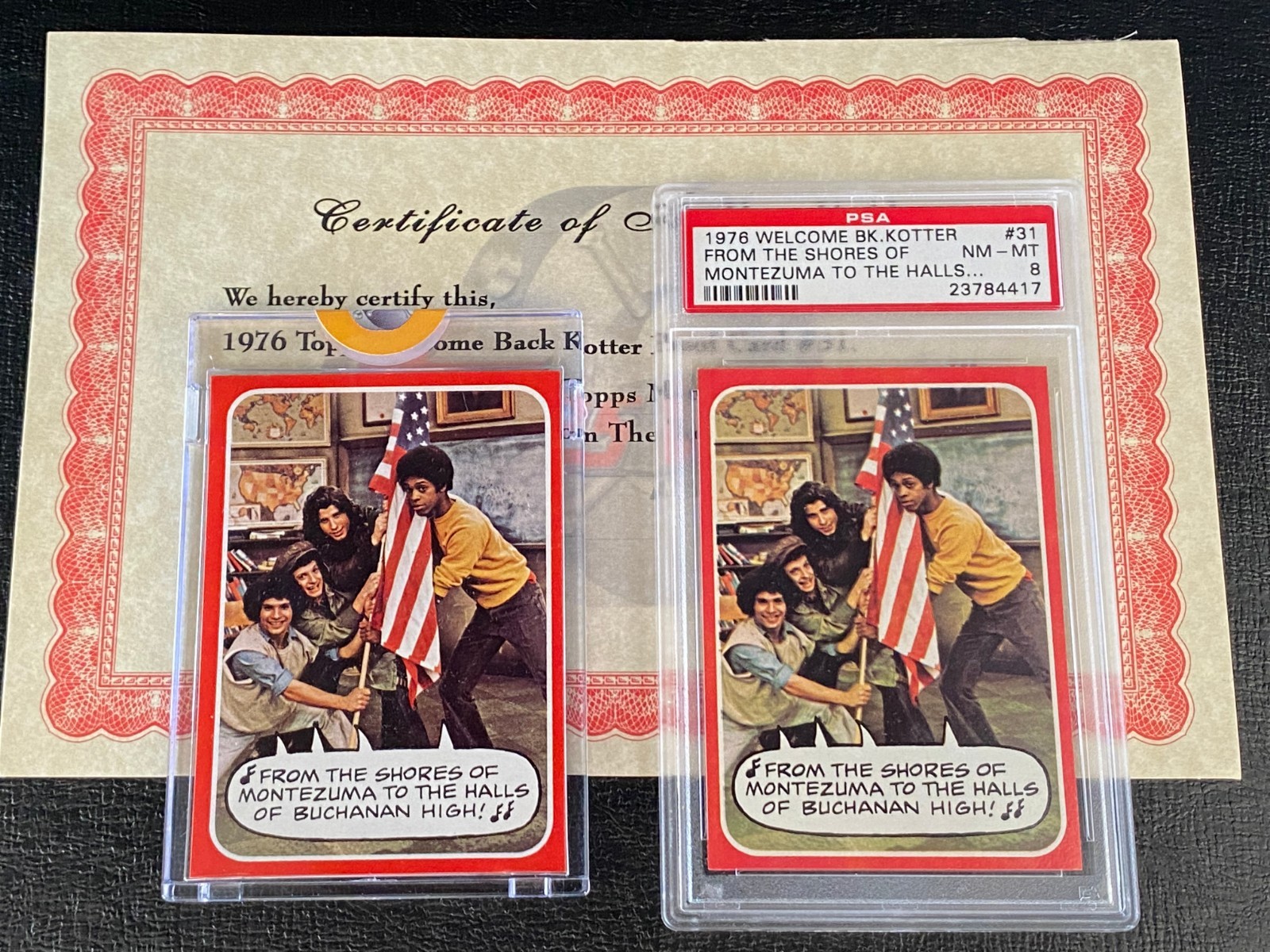 1976 Topps Vault Welcome Back Kotter Proof Blank Back + PSA 8 #31 John Travolta 1976 Topps Vault Welcome Back Kotter Proof Blank Back + PSA 8 #31 John Travolta