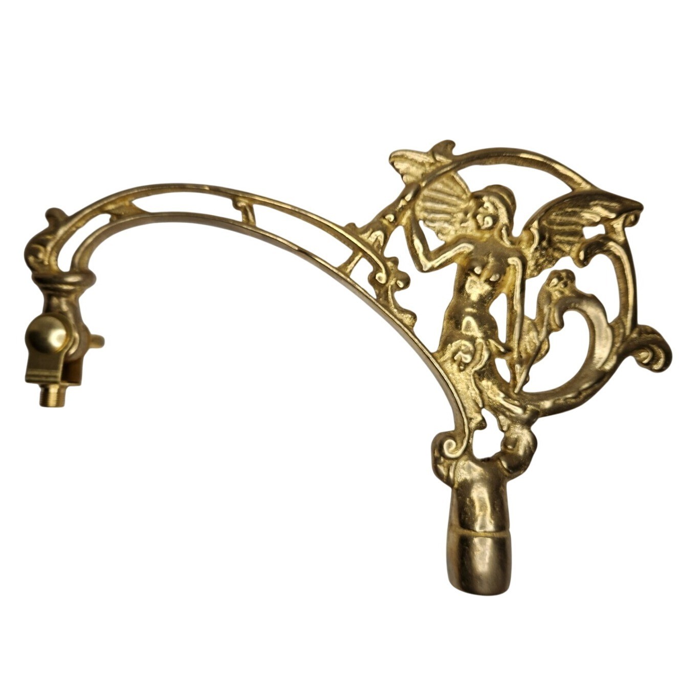 Solid Brass Angel Bridge Arm - Floor Lamp Replacement Part