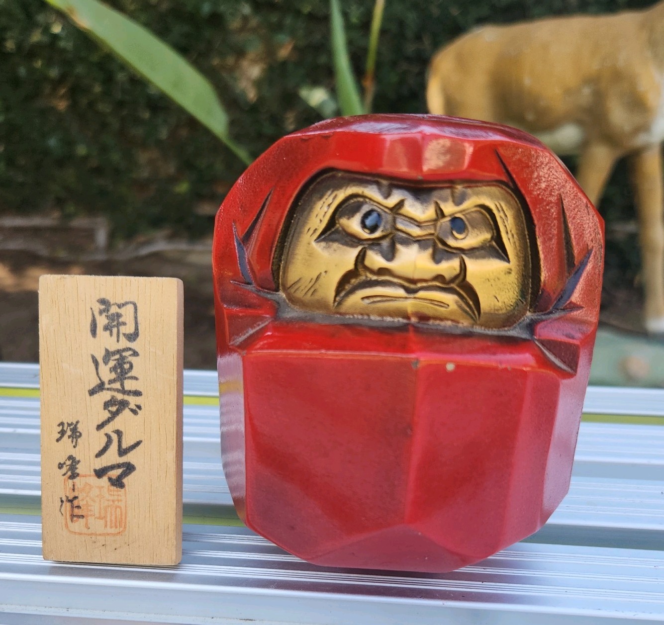 Japanese Vintage Takaoka Daruma Monk Master Buddha Statue H4.5in×W4in Good-Luck Japanese Vintage Takaoka Daruma Monk Master Buddha Statue H4.5in×W4in Good-Luck