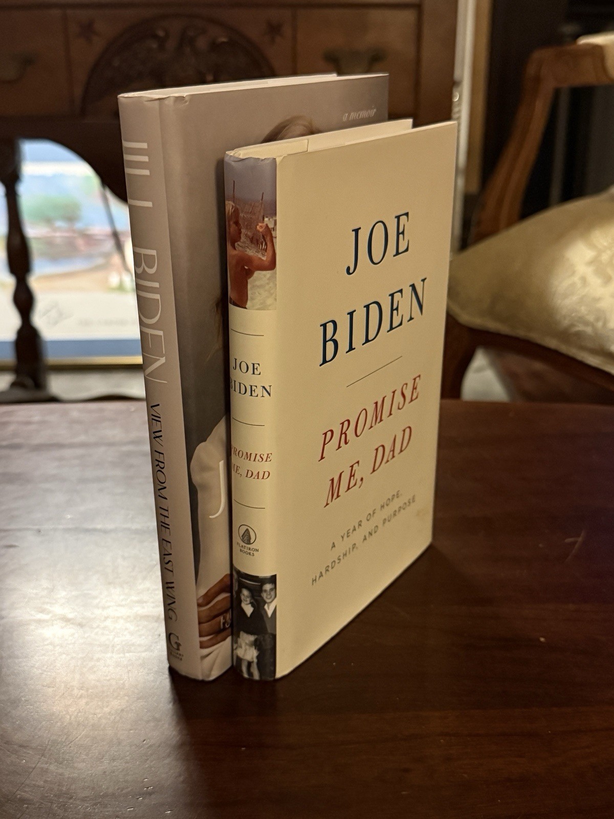 PRESIDENT JOE & DR JILL BIDEN SIGNED PROMISE ME DAD & A VIEW FROM THE EAST WING