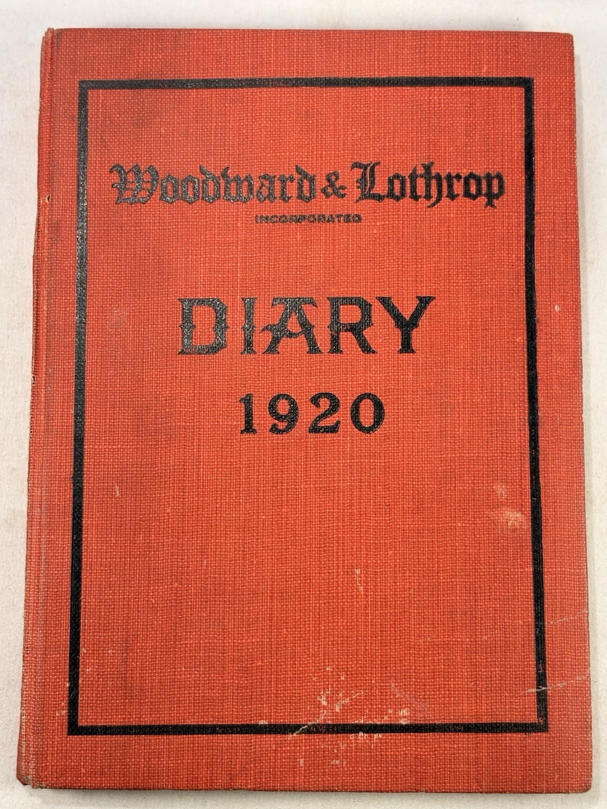 1920 Woodward and Lothrop Diary Washington DC Department Store Antique Book VTG