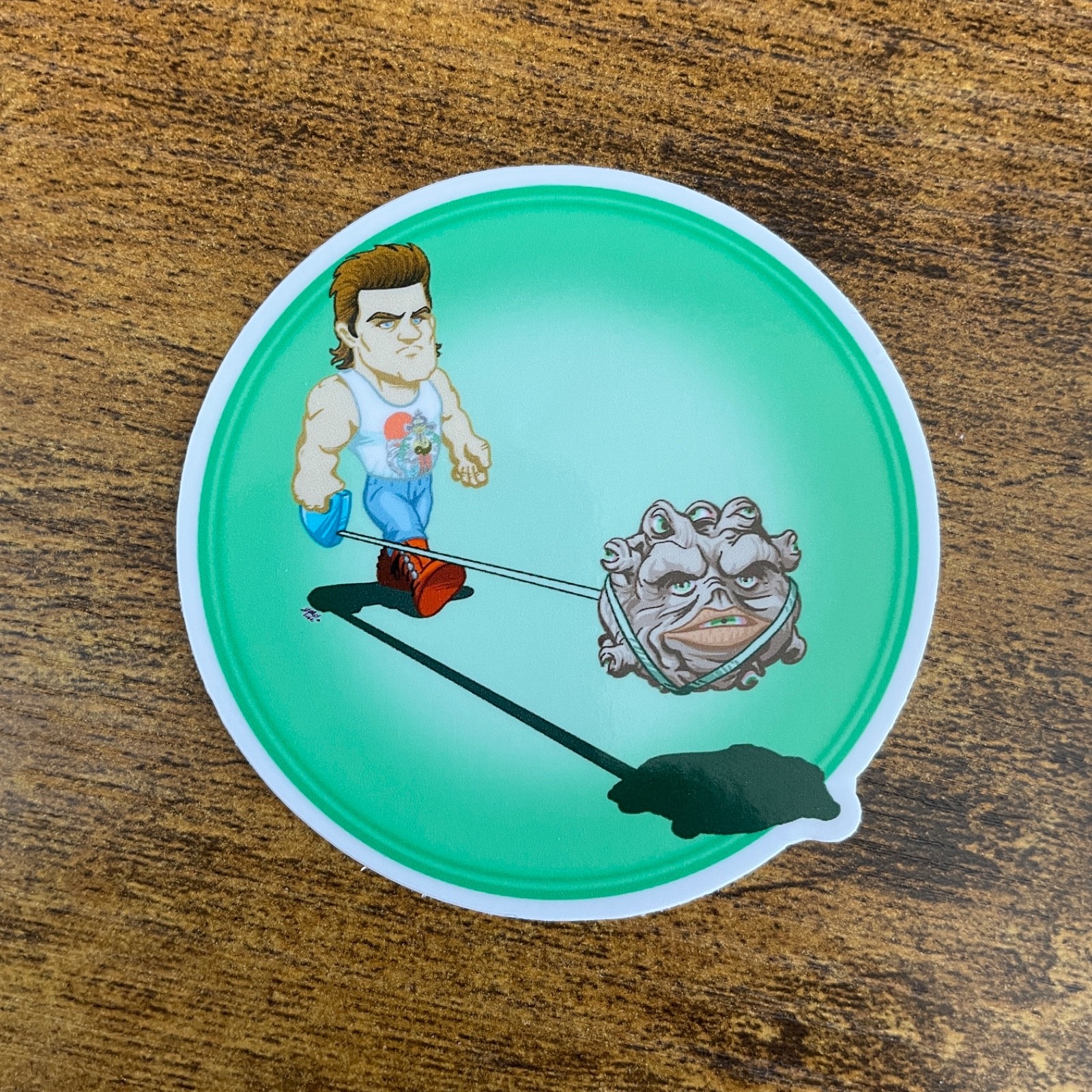 Jack Burton's Dog Walking Service white vinyl sticker Jack Burton's Dog Walking Service white vinyl sticker
